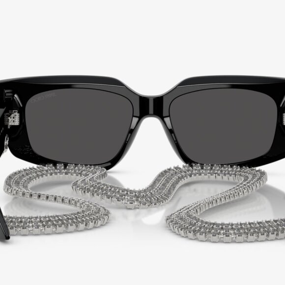 BNIB!  Authentic JIMMY CHOO JC5033B RHINESTONE SUNGLASSES WITH RHINESTONE CHAIN - Picture 5 of 9